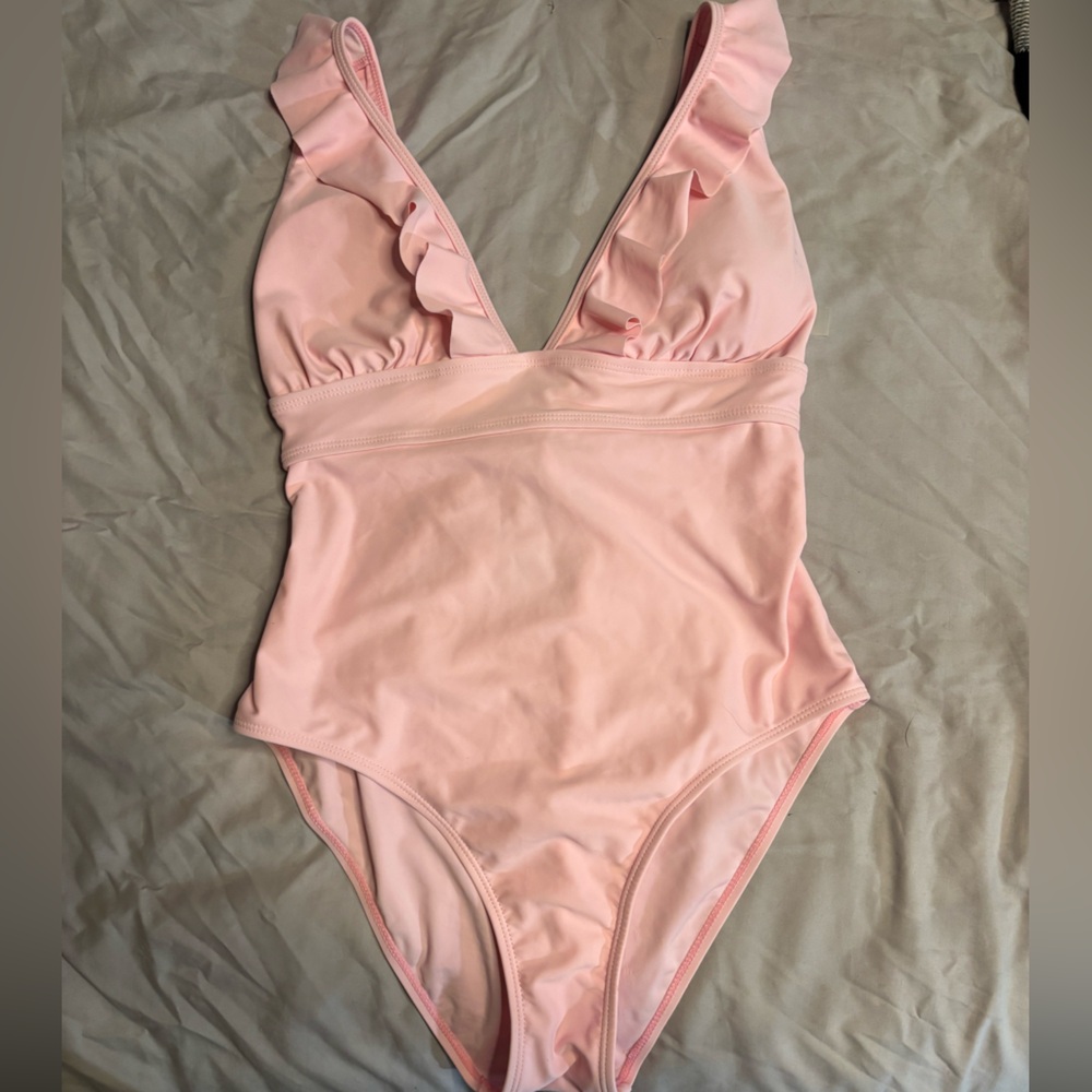 Pink Ruffled Swimsuit